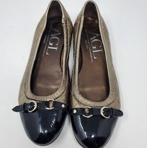 AGL captoe ballet flats slip on shoe